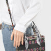 Multi Color Scarf Handle Mini Tote Bag