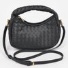 Faux Leather Braided Hobo Clutch