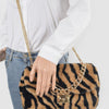 Zebra Faux Fur Shoulder Bag