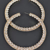 80mm Rhinestone Hoop Earring