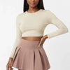 Essential High-waist Pleated Mini Skirt