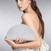 Rhinestone Half Moon Party Clutch