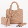 Braided Vegan Leather Tote Bag
