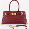 Braided Vegan Leather Top Handle Bag