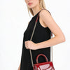 Patent Leather Top Handle Bag