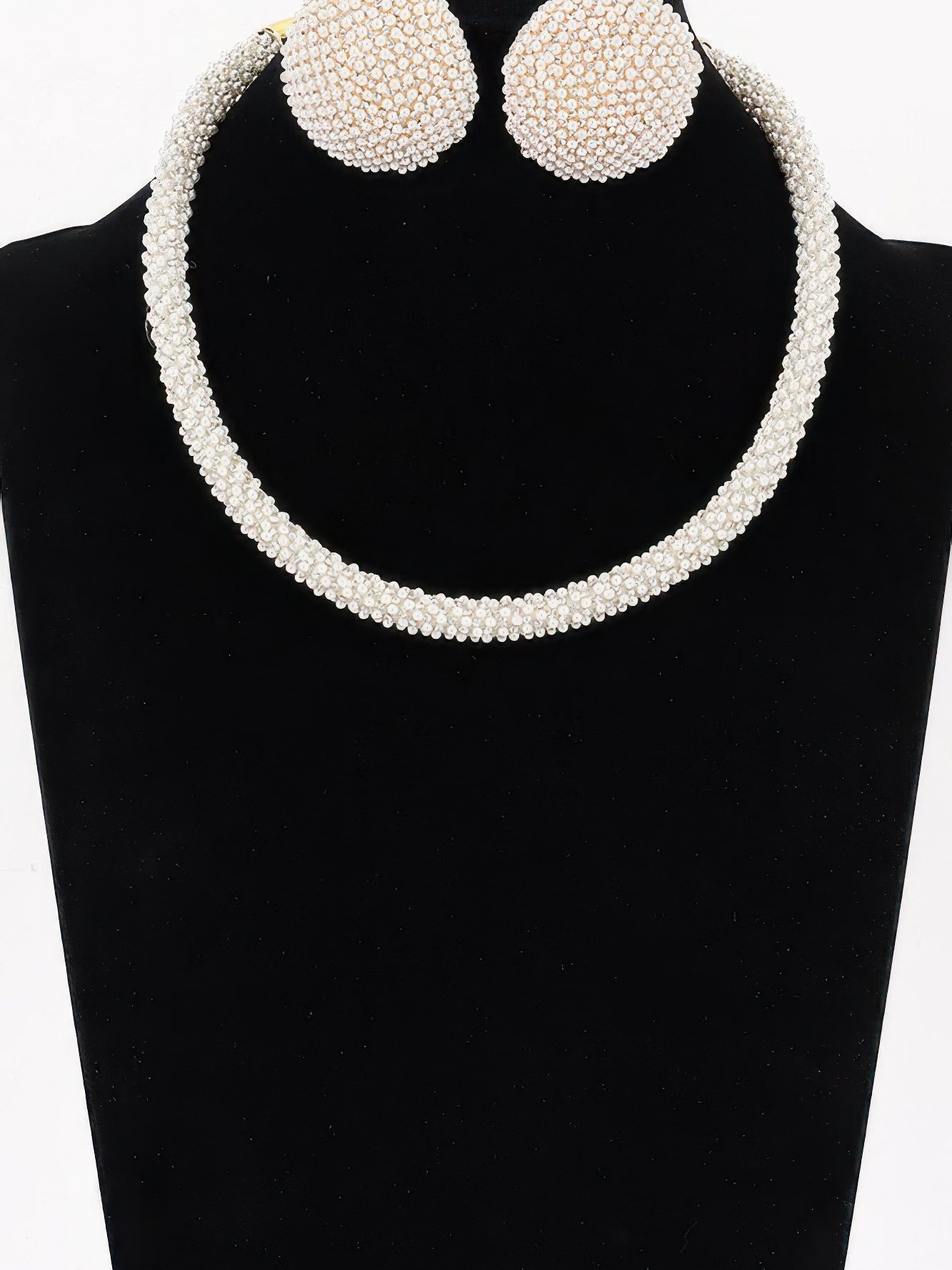 The Wren Choker & Stud Set – beaded choker and stud earring set, view 2