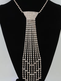 The Margaux Tie Drop Necklace – bejeweled tie drop necklace, view 4
