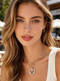 The Elodie Lariat Necklace – hammered jewel teardrop pendant on fine snake chain, gold
