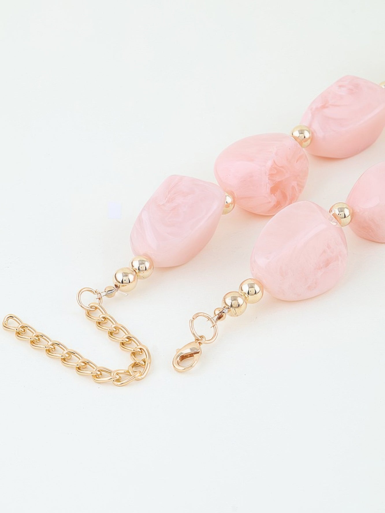 The Juniper Marble Statement Necklace – marble stone beaded statement necklace, view 2