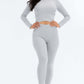 Ribbed Mock Neck Long Sleeve Top & Leggings Set