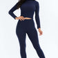 Ribbed Mock Neck Long Sleeve Top & Leggings Set