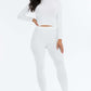 Ribbed Mock Neck Long Sleeve Top & Leggings Set