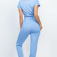 Two-way Shoulder Drawstring Jumpsuit