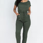 Two-way Shoulder Drawstring Jumpsuit