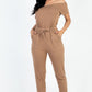 Two-way Shoulder Drawstring Jumpsuit