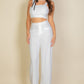 Solid Tank Top & Wide Leg Pants