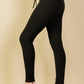 Tie-Front Ribbed Lounge Leggings