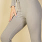 Tie-Front Ribbed Lounge Leggings