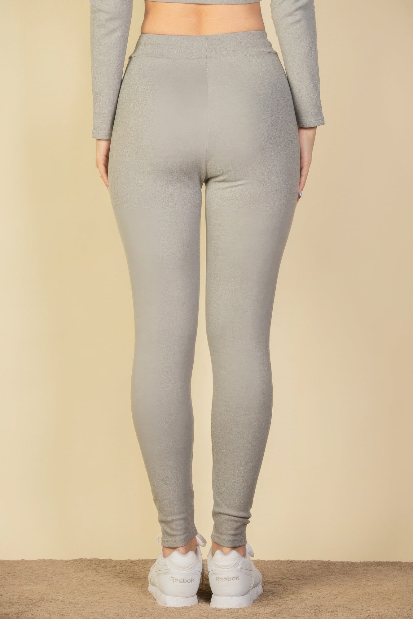 Tie-Front Ribbed Lounge Leggings