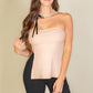 Side Slit Bandeau Tube Top