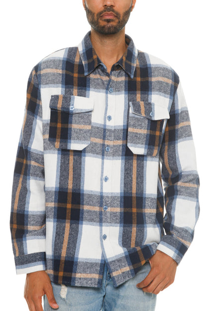 Mens Checkered Soft Flannel Shacket