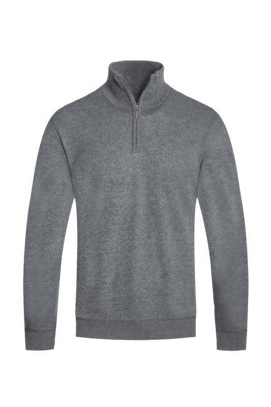 Mens Knit Quarter Zip Sweater