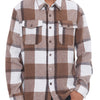 Mens Checkered Soft Flannel Shacket