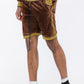 Status Print Velour Shorts Suede Shorts