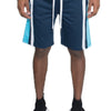 Mens Color Block Stripe Sweat Shorts