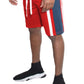 Mens Color Block Stripe Sweat Shorts