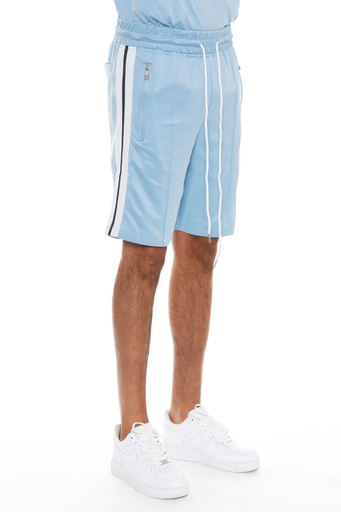 Short Sleeve Striped Tape Shorts