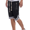 Striped Band Solid Basketball Shorts