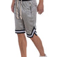 Striped Band Solid Basketball Shorts