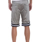 Striped Band Solid Basketball Shorts