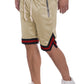 Striped Band Solid Basketball Shorts