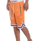 Striped Band Solid Basketball Shorts