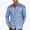 Men's Two Tone Long Sleeve Button Down Shirt