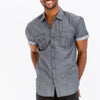 Men's Casual Short Sleeve Two Tone Shirts