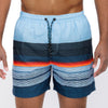 Blue Stripes Swim Shorts