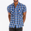 Mens Checkered Button Down Shirt