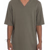 Mens Cotton Vneck French Terry Tshirt