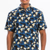 Mens Print Hawaiian Button Down Shirt