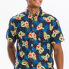 Mens Print Hawaiian Button Down Shirt