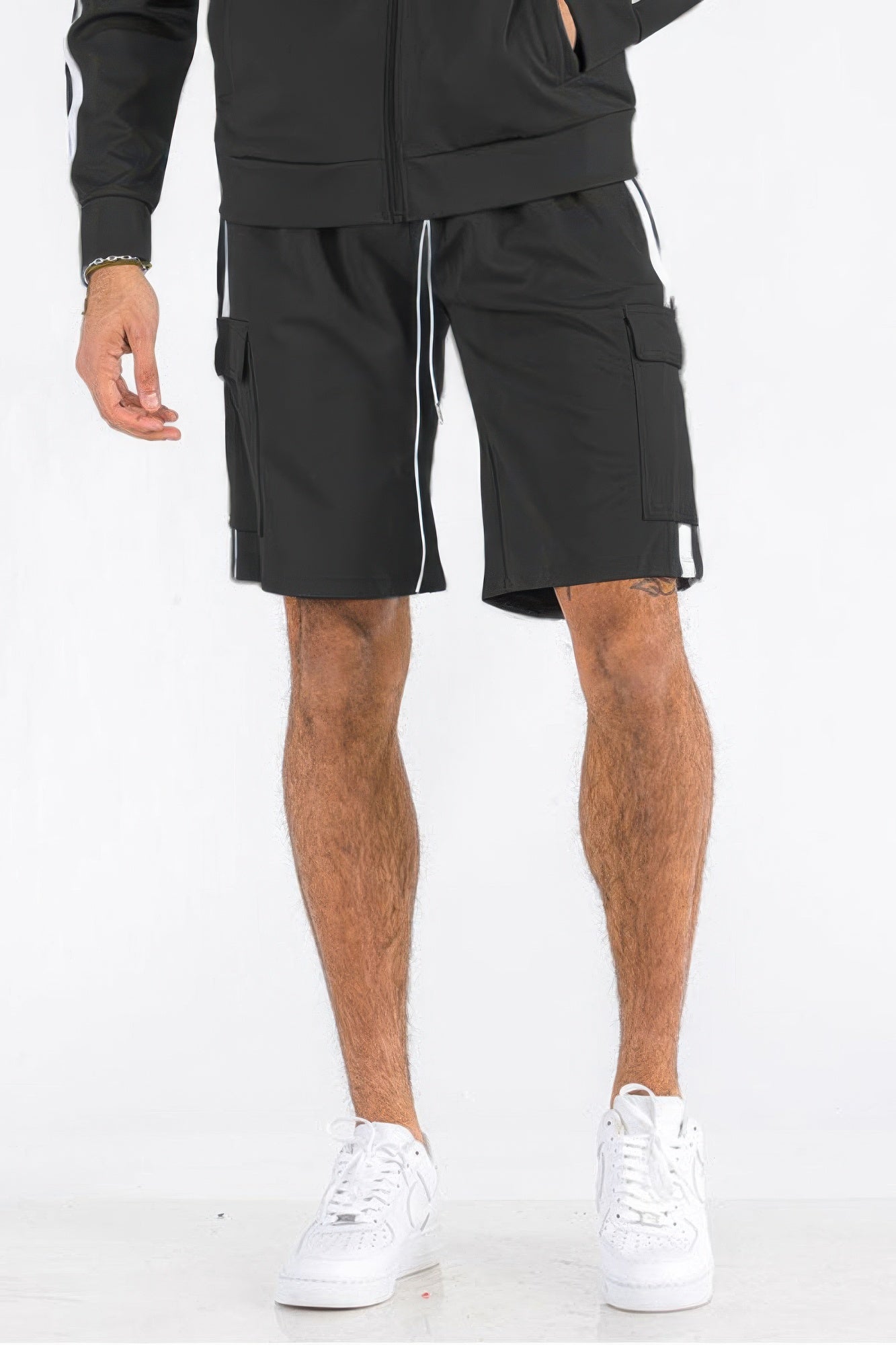 Two Stripe Cargo Pouch Shorts