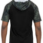 Mens Short Sleeve Camo Hooded Tshirt