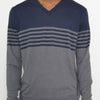 Mens Knit Vneck Pullover Sweater