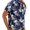 Hawaiian Print Button Down Shirt