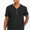 Short Sleeve 4 Button Henley Shirt