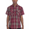 Men's Casual Short Sleeve Checker Shirts