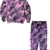 Tye Dye Sleeve Toggle Hoodie And Sweat Set